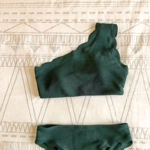 One-Shoulder Green Bikini